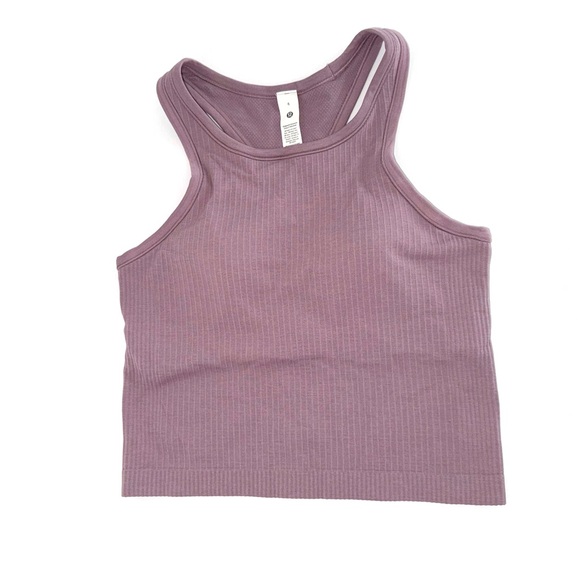 lululemon athletica Tops - Lululemon lavender lux light purple Ebb to Street Cropped Racerback Tank Top